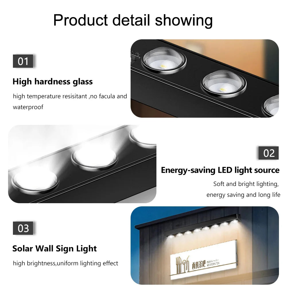Carvallo LumiFence Solarlampor | 4-pack LED utomhuslampor | IP54 Väderbeständig | Aluminium | För Trädgård, Staket &amp; Terrass