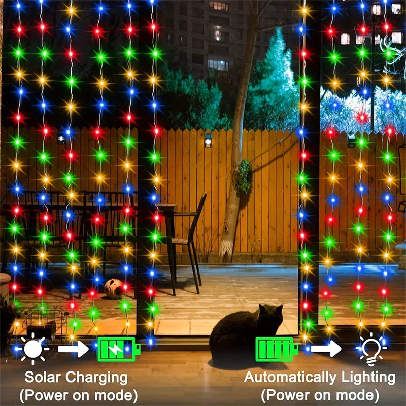 LumiGlow Solarbelysning | Vattentåliga LED-ljusslingor för utomhusdekoration
