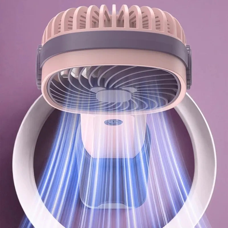 Carvallo USB Fläkt BreezyGo | Praktisk & Bärbar | Med Ställning | Ideal för Kontor, Resor & Skola