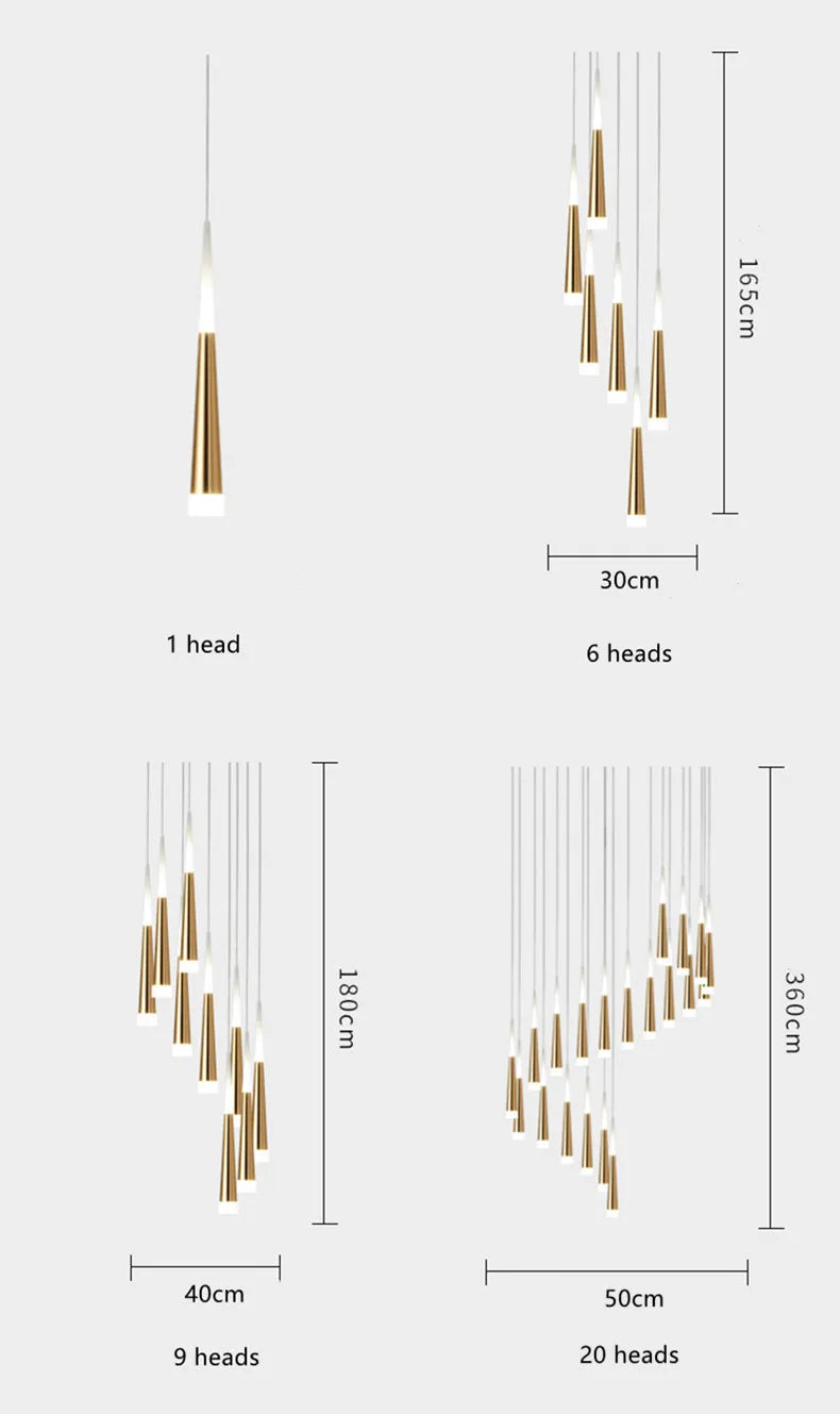 Midnight Noir Chandlier – Sofistikerad LED Pendel Ljuskälla för Vardagsrum, Kontor &amp; Restauranger