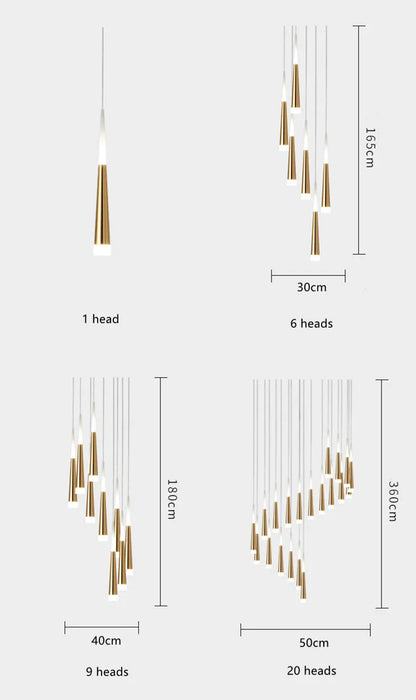 Midnight Noir Chandlier – Sofistikerad LED Pendel Ljuskälla för Vardagsrum, Kontor &amp; Restauranger
