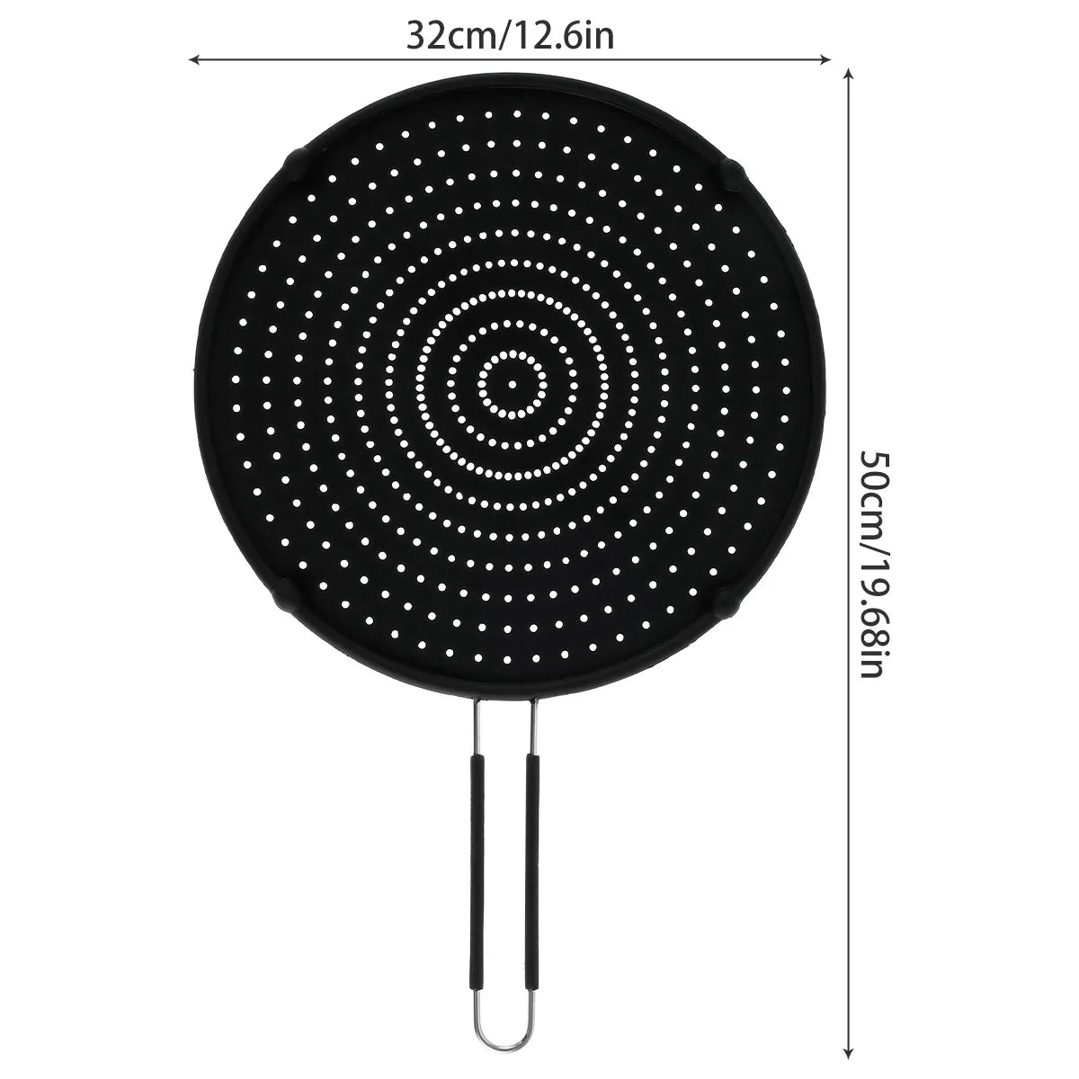 Carvallo CookSafe FlexGuard | Silikon &amp; Rostfritt stål | Fällbart stänkskydd för panna &amp; gryta | 50×32 cm | Värmetålig &amp; Diskmaskinssäker
