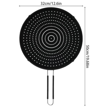 Carvallo CookSafe FlexGuard | Silikon &amp; Rostfritt stål | Fällbart stänkskydd för panna &amp; gryta | 50×32 cm | Värmetålig &amp; Diskmaskinssäker