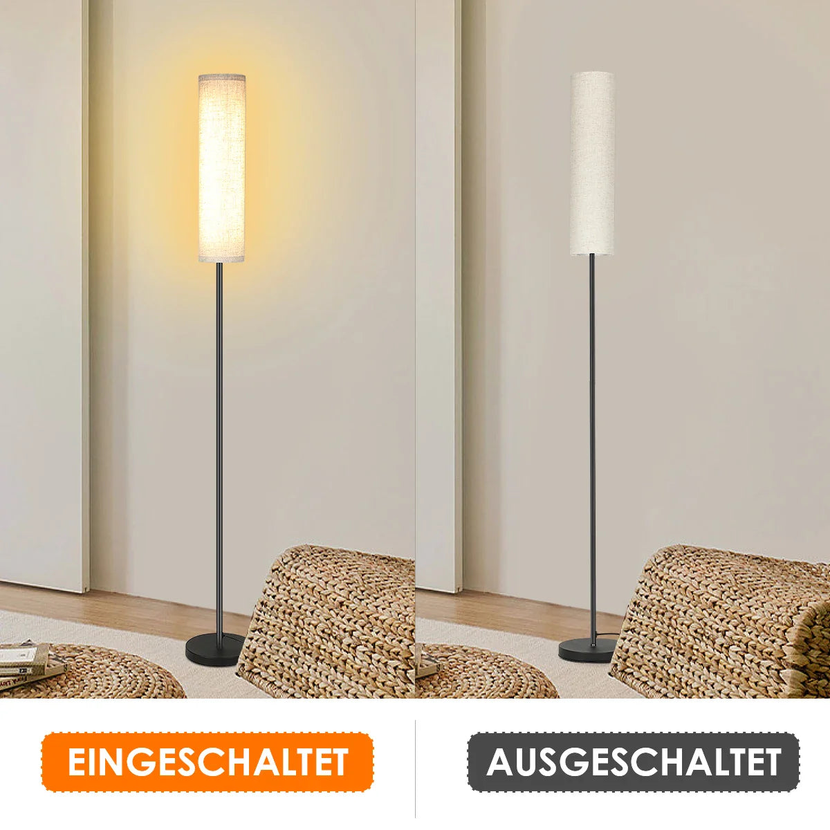 Lumivelo Alto | dimbar LED-golvlampa med fjärrkontroll, 170 cm hög