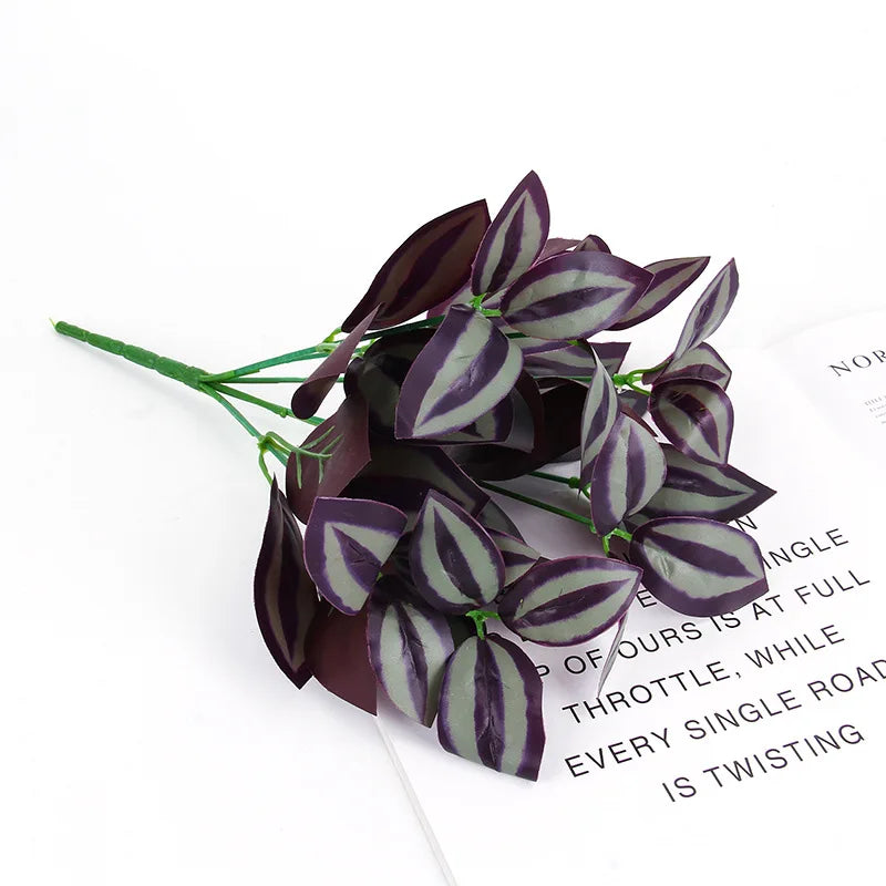 Carvallo konstväxt Dieffenbachia | Tropiskt dekoblads i siden | Lättskött dekoration för bord, hylla och vardagsrum