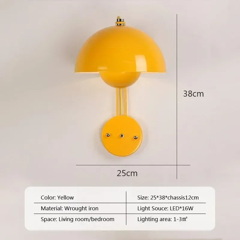 NordicGlow - Minimalistisk Flerfärgad LED Vägglampa för Sovrum och Vardagsrum