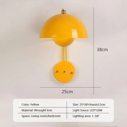 NordicGlow - Minimalistisk Flerfärgad LED Vägglampa för Sovrum och Vardagsrum