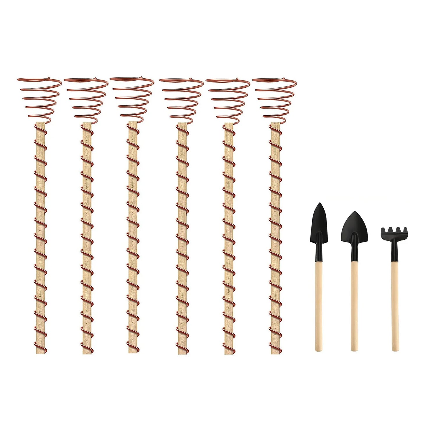 Carvallo Elektrokultur växtantenner | Koppar-växtstänger för trädgård och krukväxter | Främjande av växttillväxt utan gödningsmedel