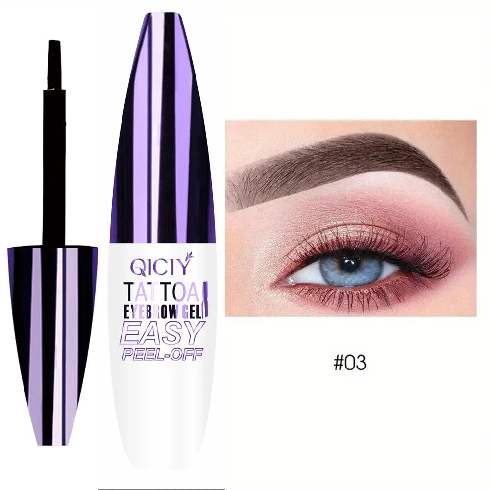 Carvallo Ögonbryn färg Browverra Tattoo Gel | 3 dagars hållbarhet | Vattentålig & växtbaserad | 2,5 × 9,9 cm