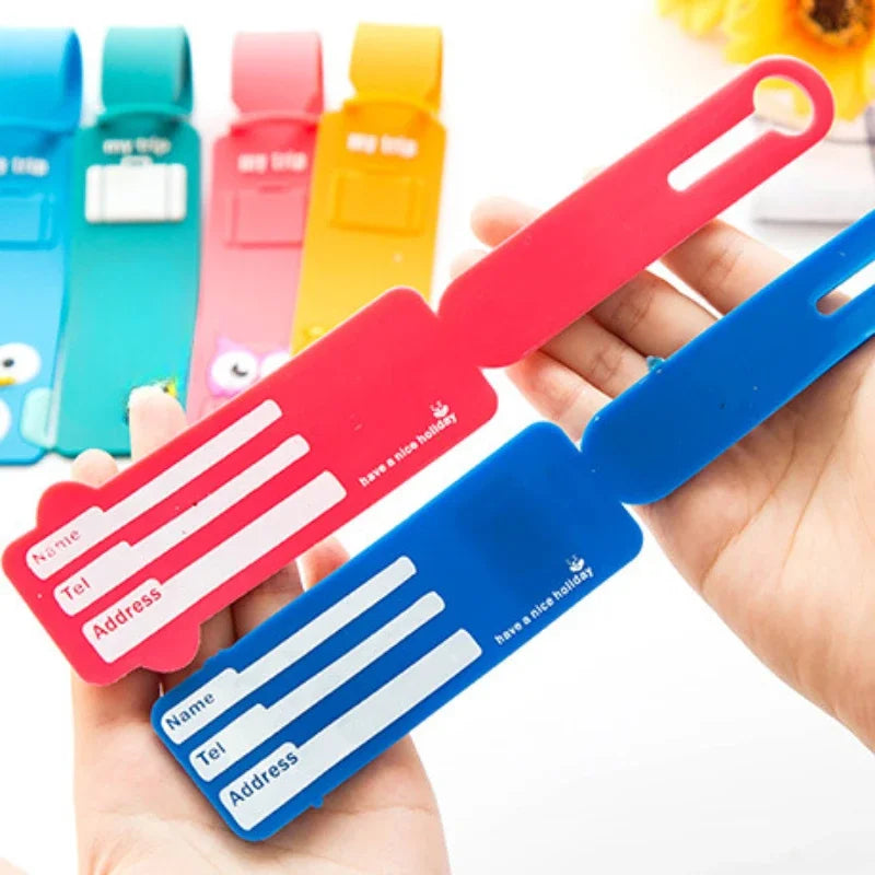 Carvallo Koffertag av silikon med djurmotiv | Adressetikett för resor och bagage | Boardingtag för väskor och resväskor