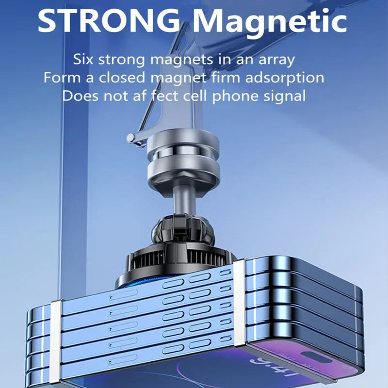Carvallo Auto-laddare | Magnetisk 15W trådlös laddning med kylfunktion | RGB-ljus | iPhone MagSafe-kompatibel