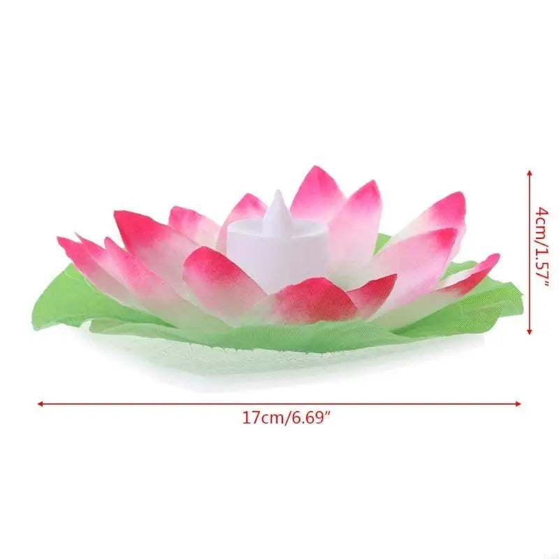 Carvallo Svävande Lotus LED-lampa | Vattentät dammdekoration | Önskelampa | 17 cm Ø