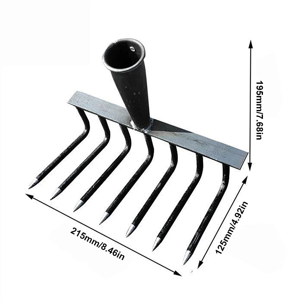 Carvallo Trädgårdsharv | Högpresterande Ogräsrivs | 4/7/9/12 Tänder | Kolstål
