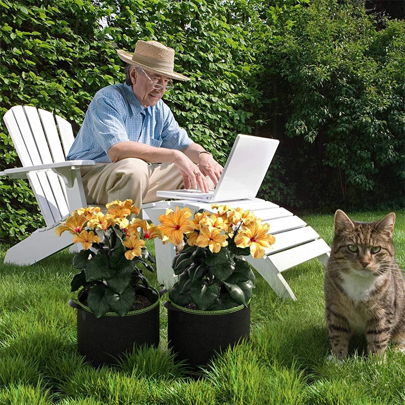 Planterpåse av flis – Robust trädgårdsbehållare med handtag för växter