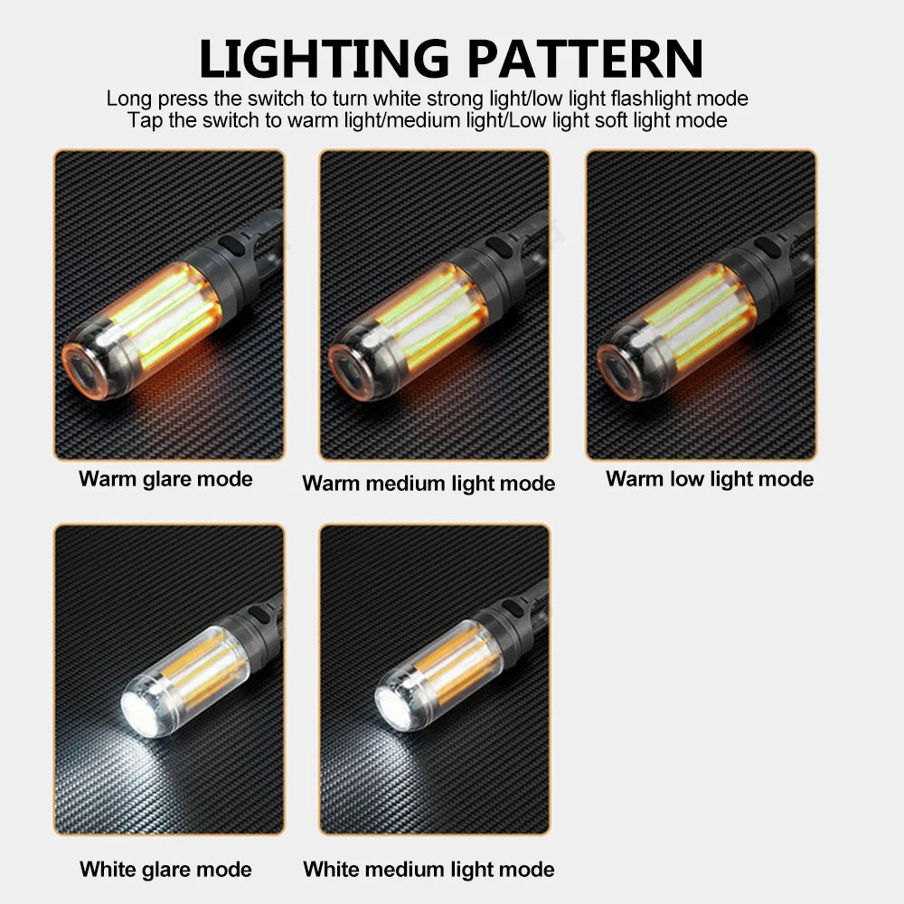 Carvallo Uppladdningsbar LED Campinglampa | 360° Belysning & Powerbank | Dimbara Läge för Belysning | Med Sol- & USB-Laddning