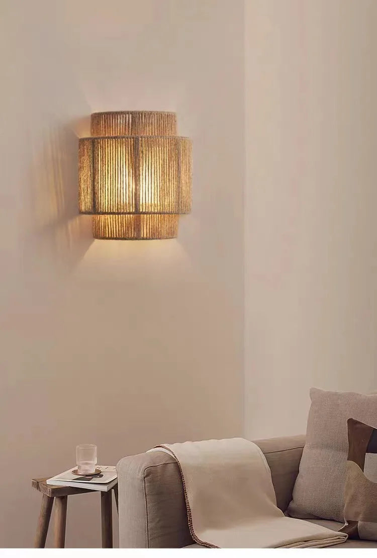 Royallure Handmade Rope Wall Sconce – Varm ambient vägglampa för mysiga vardagsrum