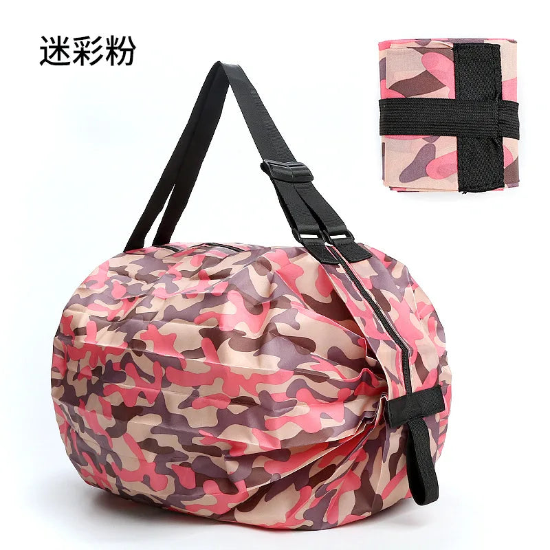 Carvallo Fällbar Shoppingväska | Vattentät & Bärbar | Stort kapacitet för resor, strand & supermarket | Tvättbart nylon