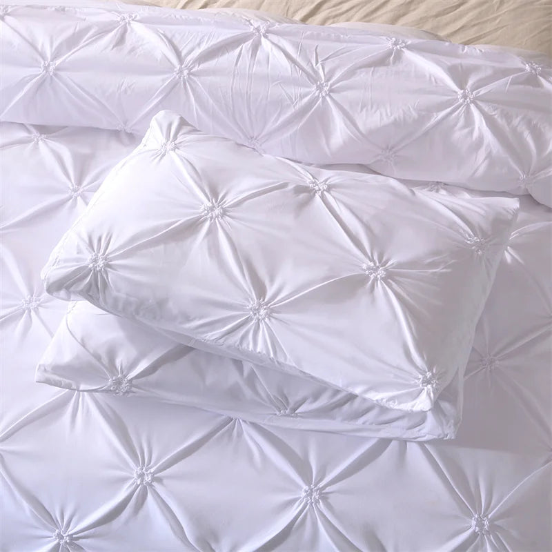 Carvallo – Pintuck Duvet Cover Set med Elegant Diamantstruktur