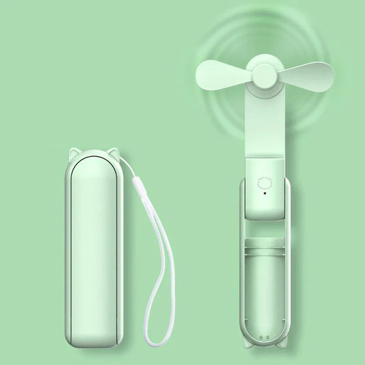 Carvallo Handventilator Breezella | USB Återuppladdningsbar | 3 Hastigheter | Fällbar & Powerbank-funktion | 2000 mAh Batteri