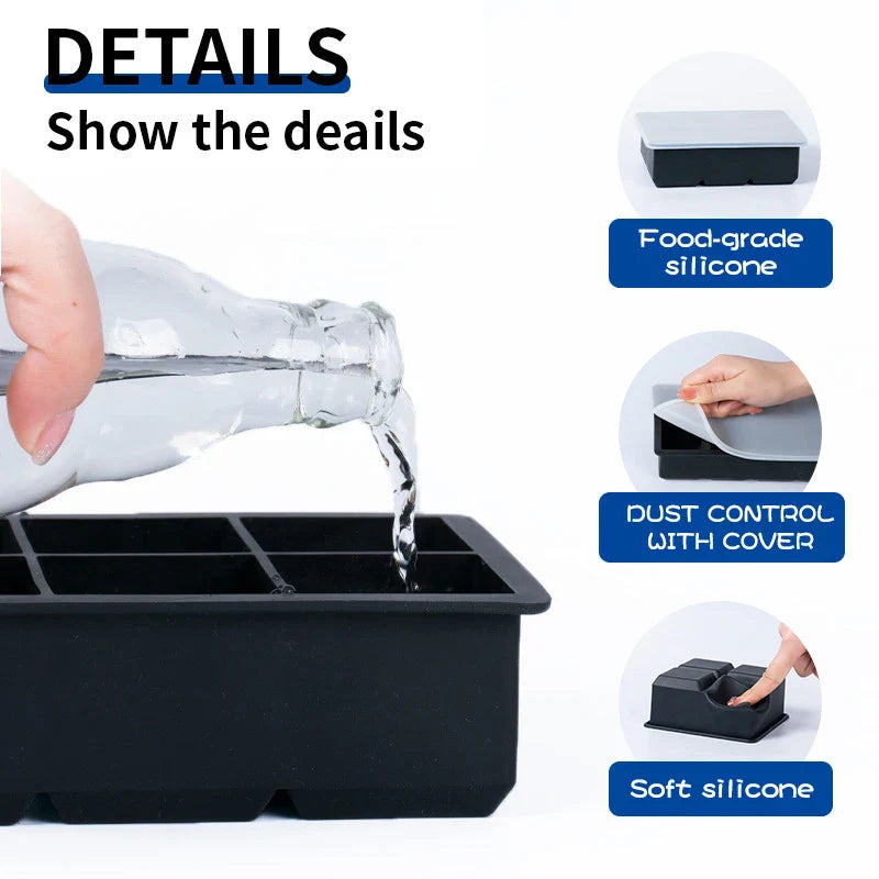 Carvallo Stor isbitsform i silikon | BPA-fri & flexibel | För XXL-isbitar, cocktails & kök | Lätt att rengöra