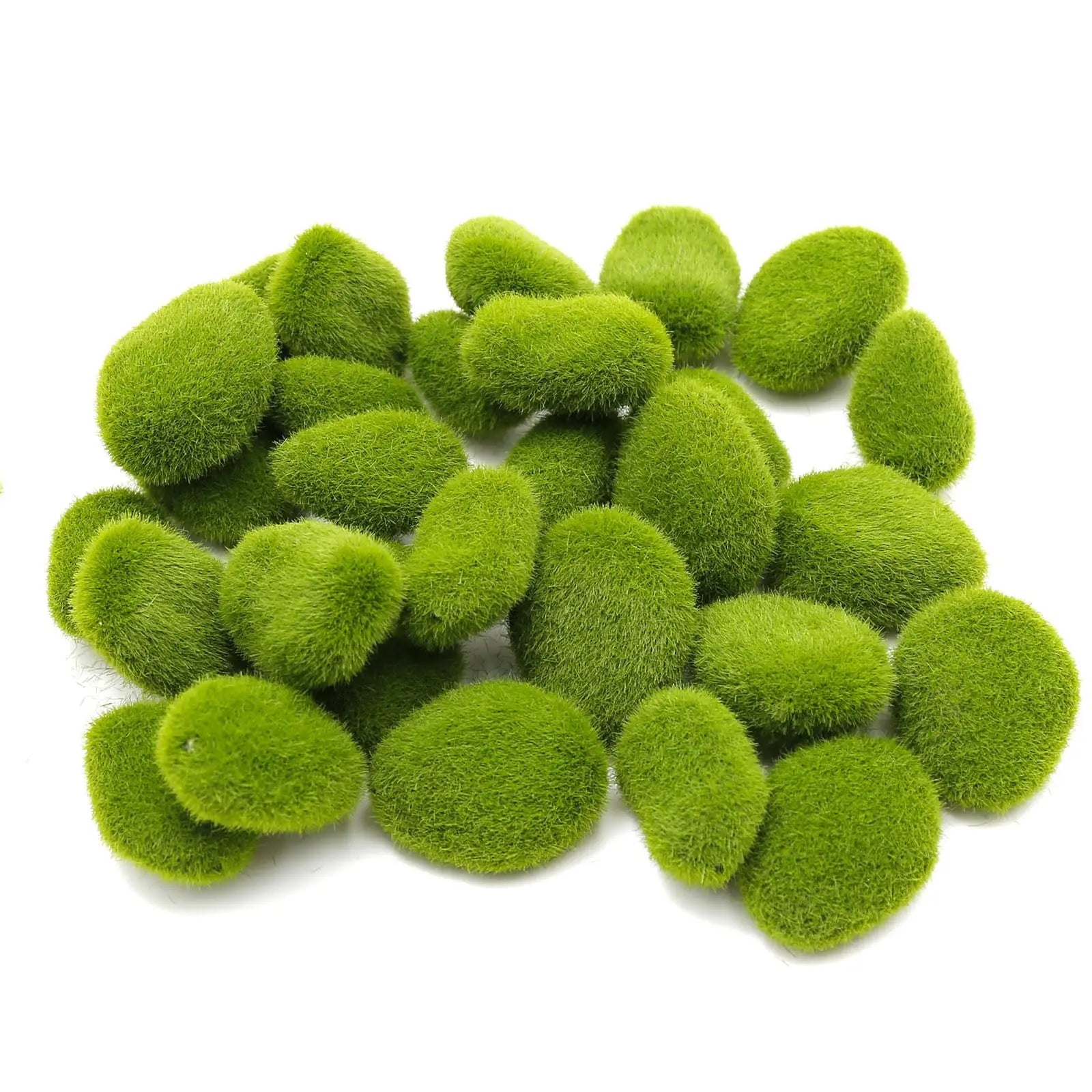 Carvallo MossArt Deko-mossstenar 10-pack | Realistiska mossbollar | För blomkrukor, DIY, featrädgårdar &amp; inredningsidéer | Lätta &amp; Mångsidiga