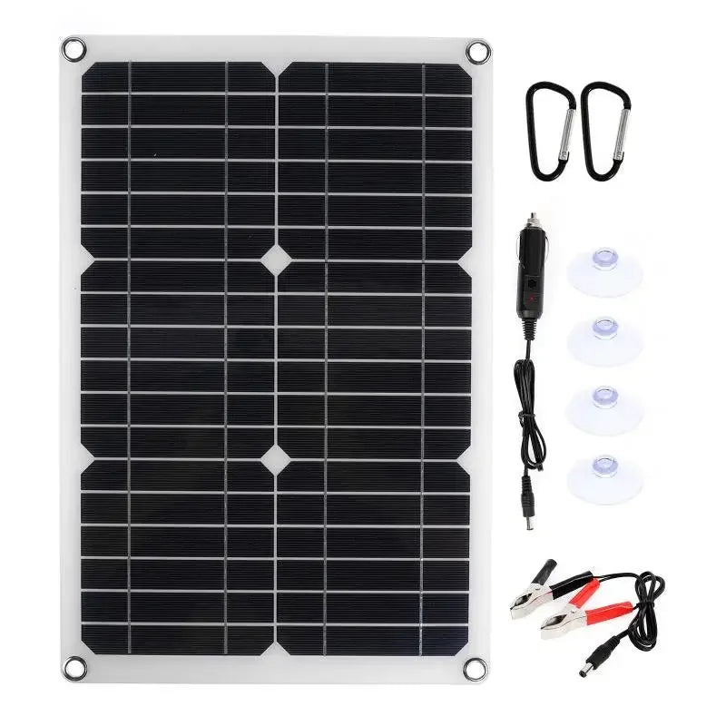 Carvallo Solpanel 1200W | Flexibel 12V Laddpanel | 2x USB & 100A Laddregulator | Utomhus Camping