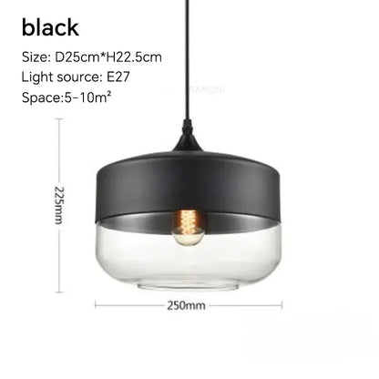 Nordic Wood Glas Pendel Ljuskrona – Modern Hängande Lampa