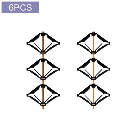 Carvallo ProMount Väggbrytarkit | För 86×86 mm brytarkassetter | Snabbmontering med stödstänger – 6-pack/10-pack