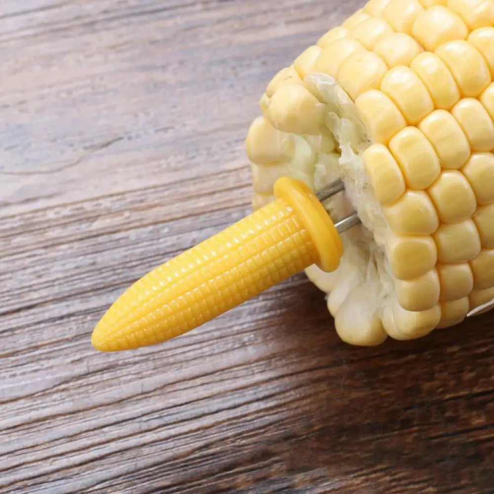 Carvallo rostfritt stål majsgafflar set | Värmetålig & Återanvändbar | För grill, camping & kök | 6 × 2 cm