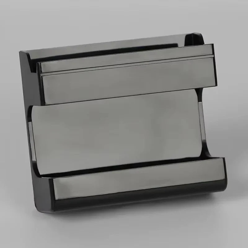 Carvallo FlexMount 2-pack väggfäste mobil- & fjärrkontrollbox | Självhäftande & borrfritt | Med krok & laddkabelöppning | För sovrum & badrum