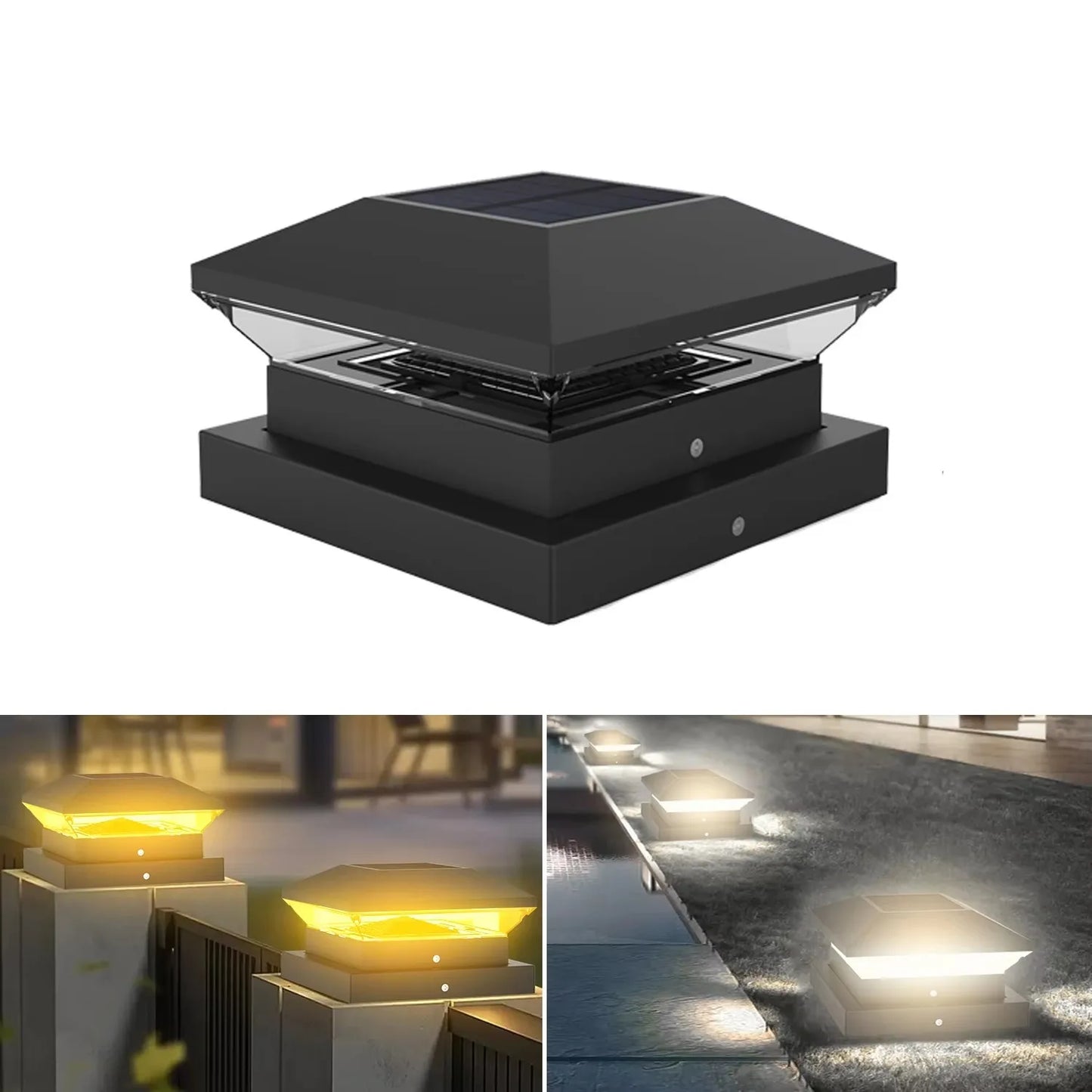 Carvallo-Pfostenleuchte LumiColumna | Varm- & Kallvit justerbar | IP65 Vattentät | För staket, trädgård & torpspelare