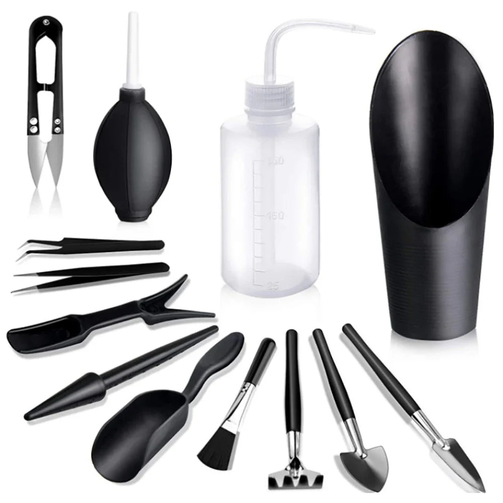 Carvallo Mini Trädgårdsverktyg Set | Ergonomisk &amp; Platsbesparande | För Sukkulenter &amp; Bonsai | 5/8/13-delar