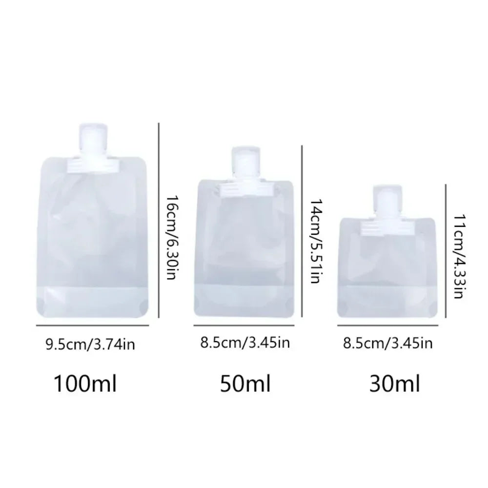 Carvallo Mini-flaskset | Kosmetik reseset med förvaringsväska | 5-delar | PET-flaskor 30–100ml