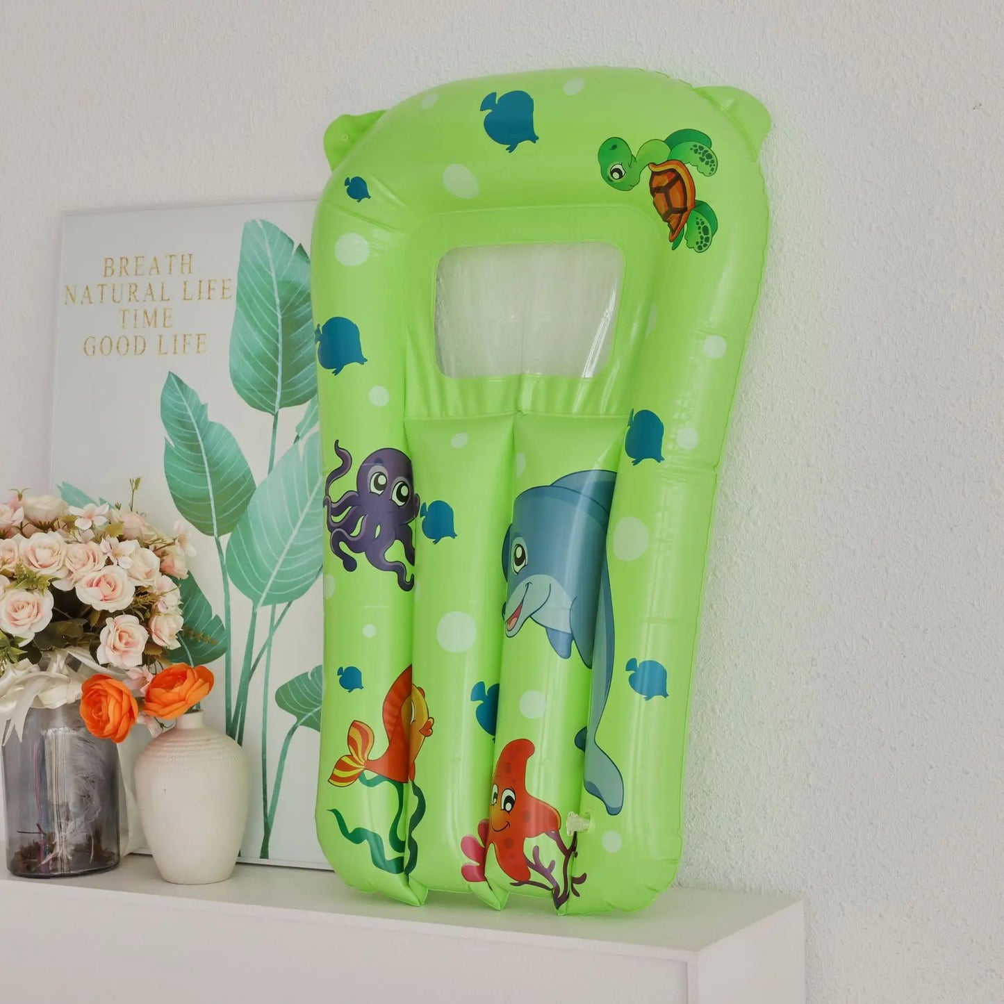 Carvallo Barn Simmatta | Uppblåsbar & Miljövänlig | För Pool & Badkar | 28x17 tum