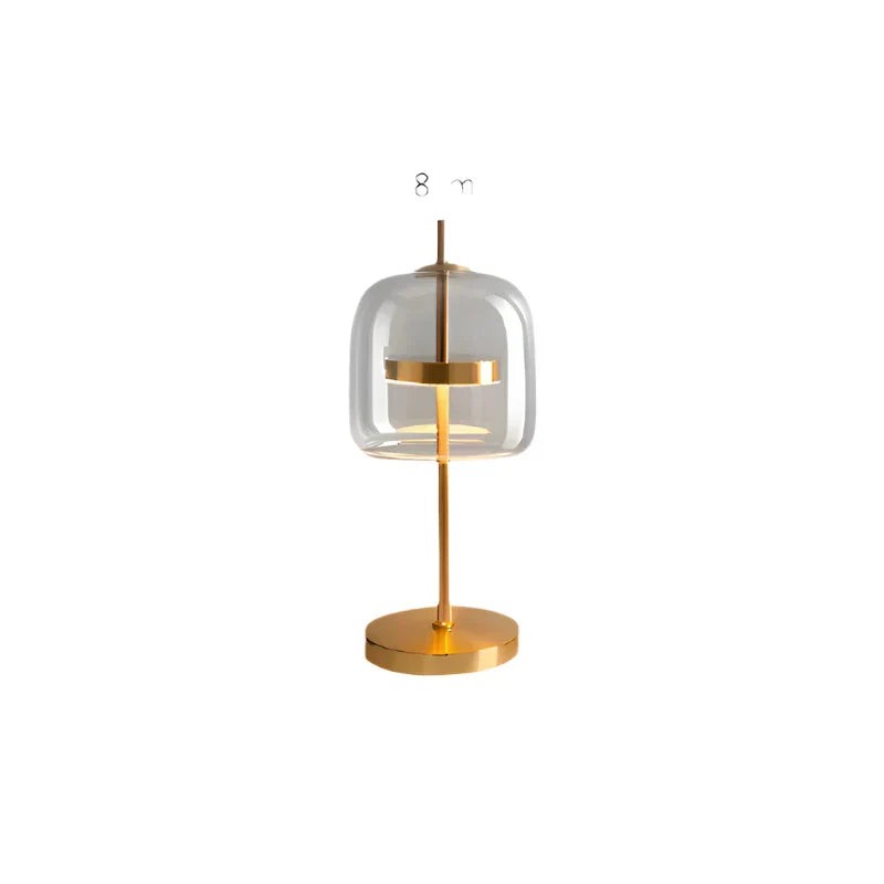 LumiGlass - Modern Glastakkelampa | Elegant LED Nattlampa för Sovrum &amp; Vardagsrum