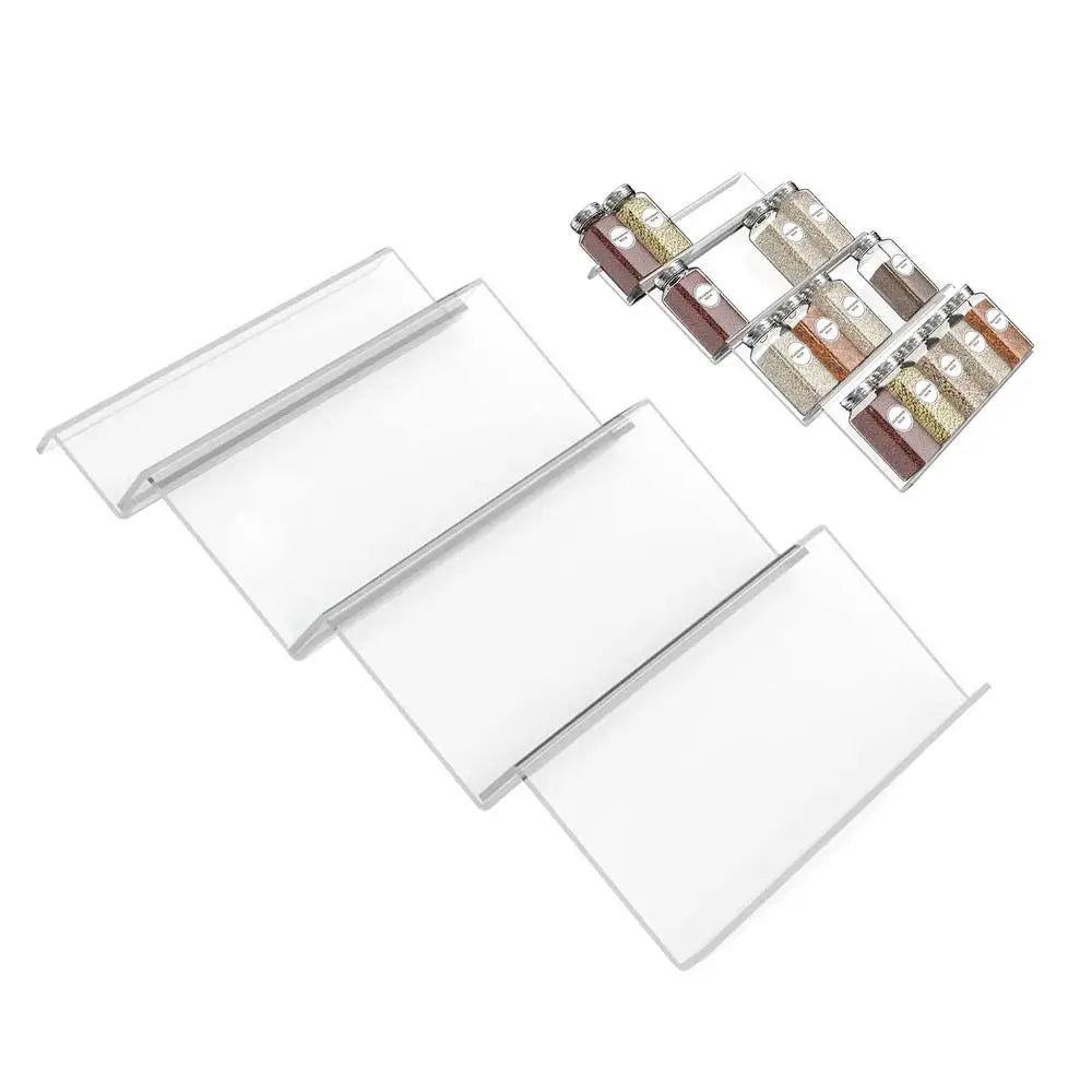 Carvallo SpiceView | Sned akrylhylla för bättre översikt | 4-delars set | 41,9 × 30 × 3,8 cm