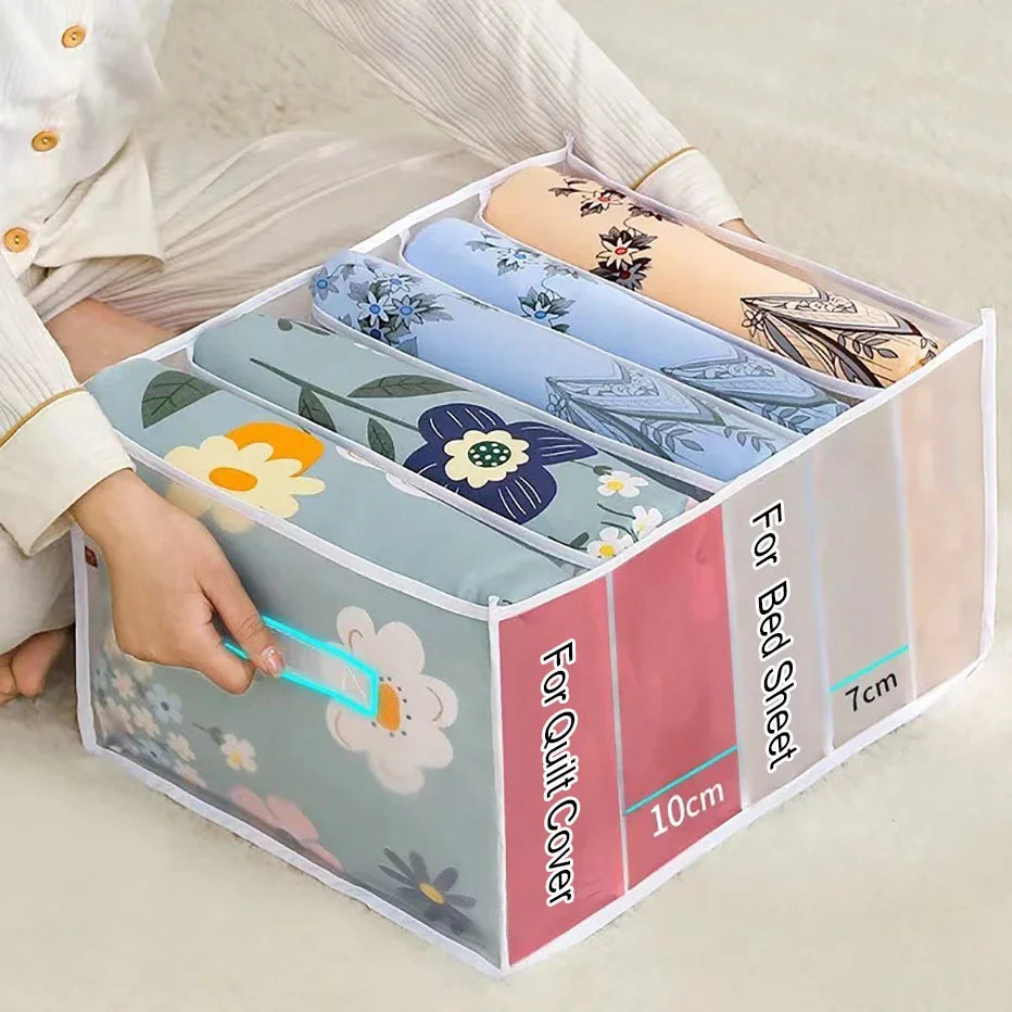 Carvallo OrdiLuxe | Med 5 fack & nätfönster | Fällbar & tvättbar | 44 × 33 × 22 cm