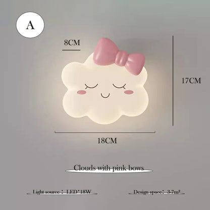RomanticCloud - Vägghängd Lampa Barnrum Prinsessstil
