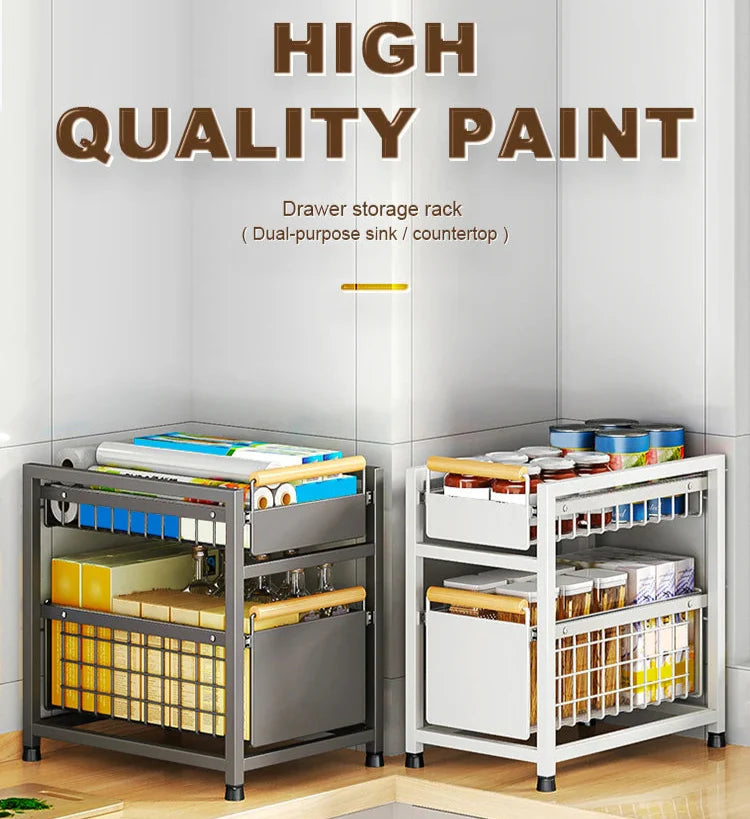 Royallure Utdragbar Köksskåp Förvaringsställ 1/2 Lager Utdragbar Organisator