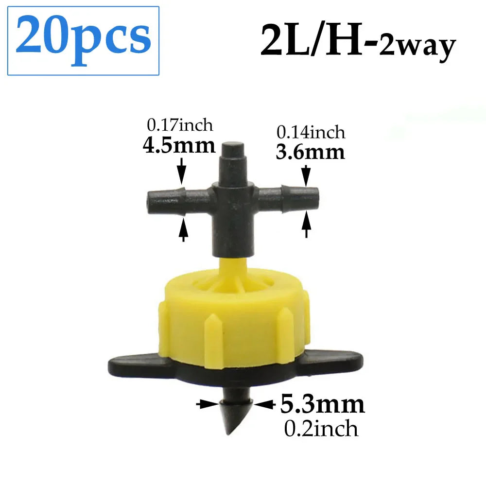 Carvallo Cross Connector | 2-Way Arrow Connection | For 3 mm & 5 mm Hoses | Drip Irrigation Systems