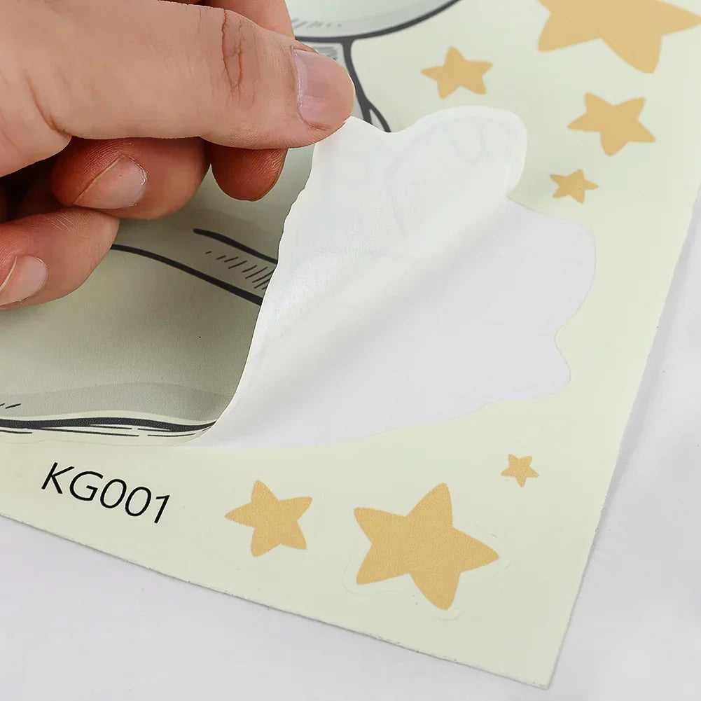 Väggkonst Lysande Elefant Barnrum Klistermärken