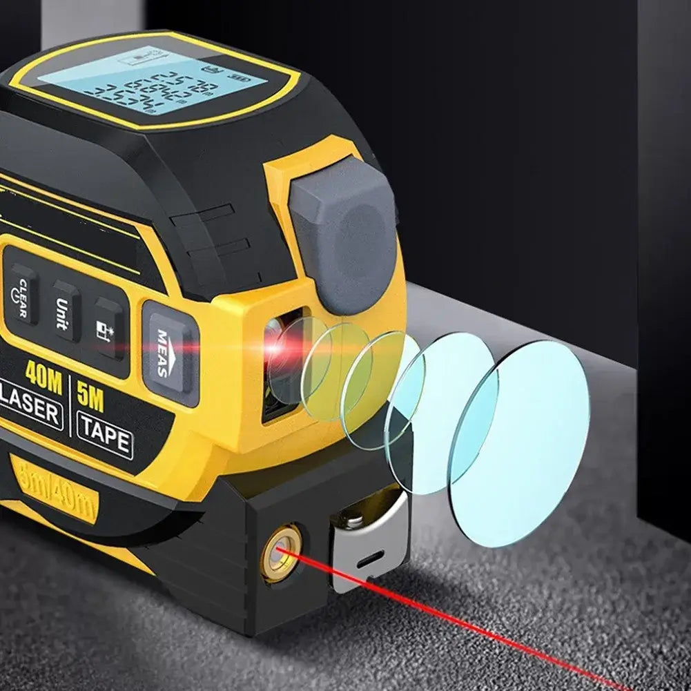 Royallure Digital Laser Avståndsmätare med Måttband Funktion – Bakgrundsbelyst, 100m Räckvidd, Minnesfunktion