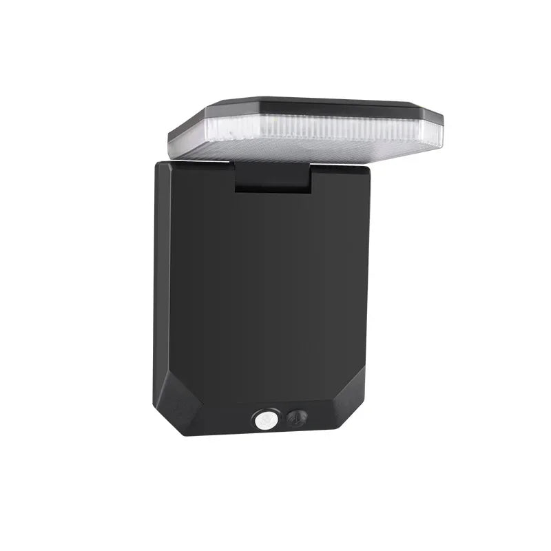 Carvallo FoldWall Solar-vägglampa | 3 belysningslägen | 120° svängbar | Med rörelsesensor & skymningsrelä