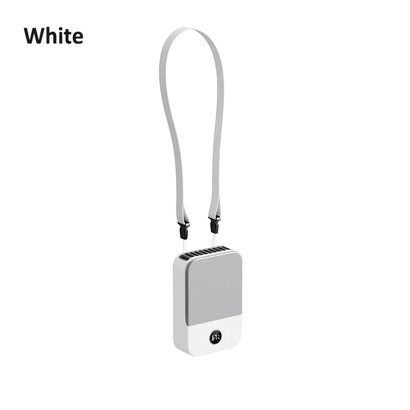 Carvallo AirGo Bärbar Mini-fläkt | 3-i-1 Hals- & Midjfläkt | 3 Hastigheter | Bladeless Design | USB-C Laddningsfunktion | 2000 mAh Batteri