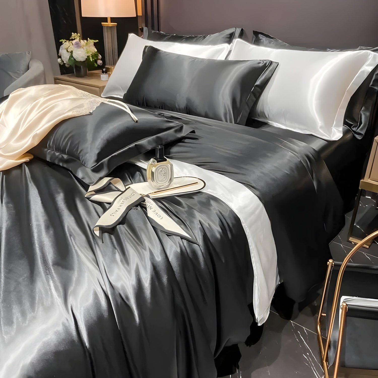 Sängkläder-set av satin – Lyxig och mjuk | Perfekt för alla årstider