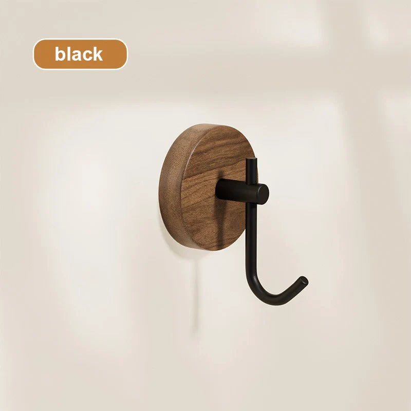 Carvallo Holzhaken Woodiva WallHook | Massivt trä valnöt | Nyckel-, handduks- & rockkrok | För kök, badrum & hall