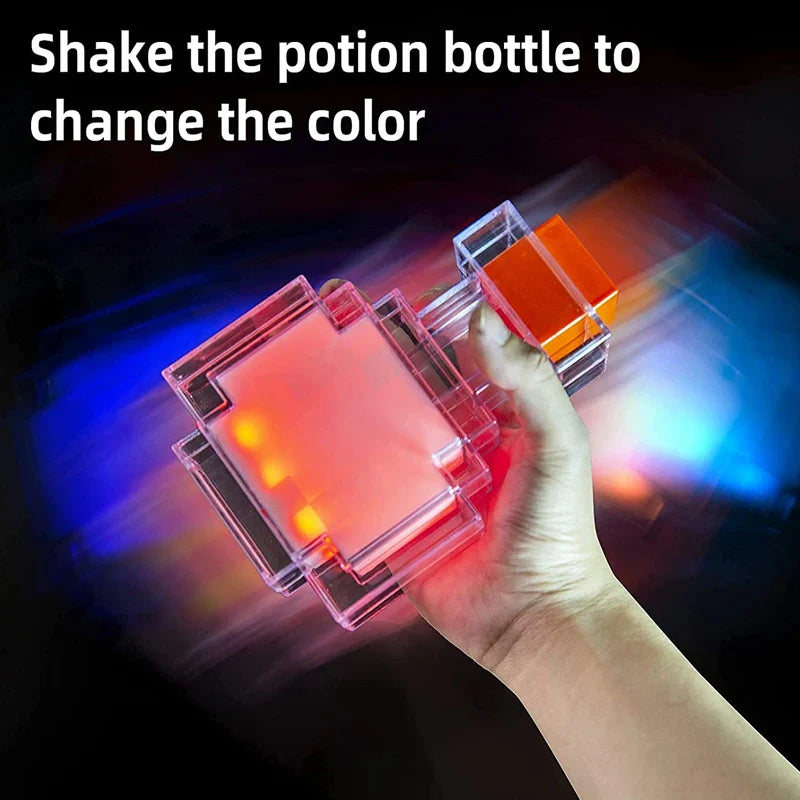 LuxRoyale Minecraft Inspirerad Potion Lampa – Färgväxlande LED Nattlampa med Touchkontroll &amp; USB Uppladdningsbar