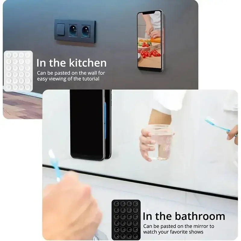 Carvallo Saugpad Handyhalter | Ultrakompakt & Återanvändbar | För iOS & Android | Ingen borrning, Ingen limning