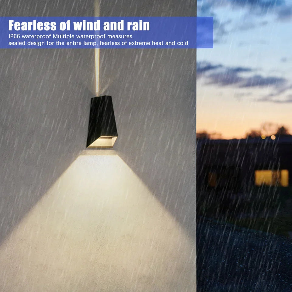 Carvallo WallBeam LED vägglampa utomhus & inomhus | IP66 vattentålig | Varma vita ljus | 4W/5W/6W | Svart