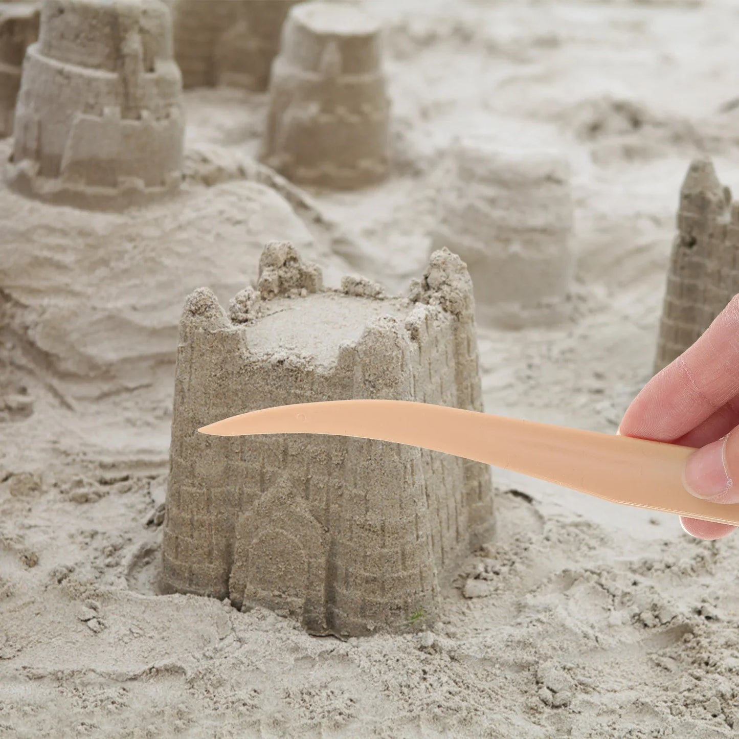 Carvallo Zen Trädgård Räfset | 7-delad | Mini Sandräfsa i plast | För borddekoration & meditation